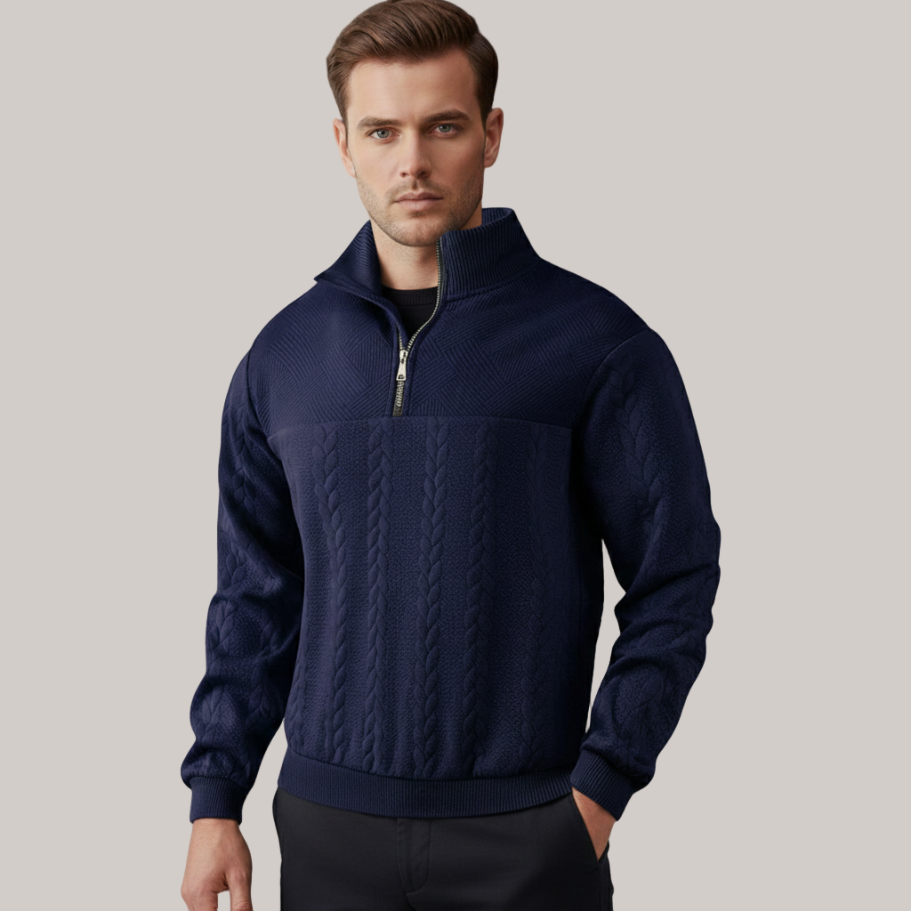 Jacquard Quarter Zip