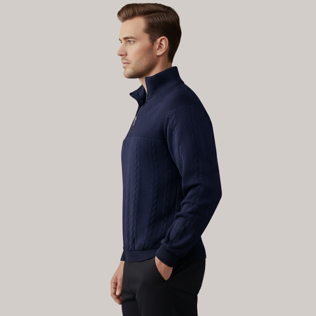 Jacquard Quarter Zip