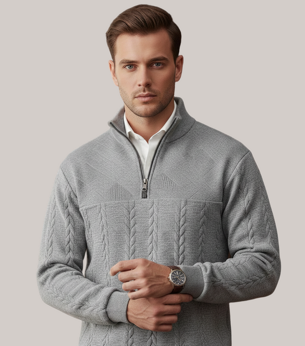 Jacquard Quarter Zip