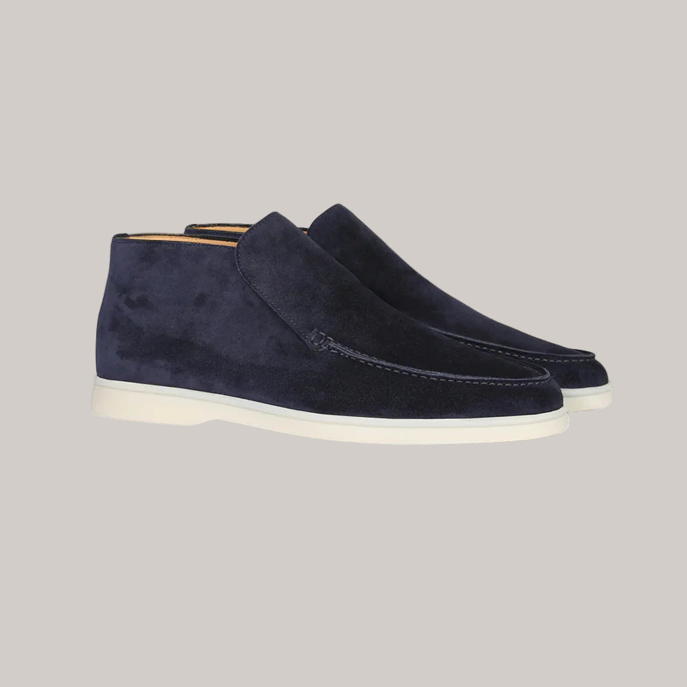 High Rise Suede Loafers