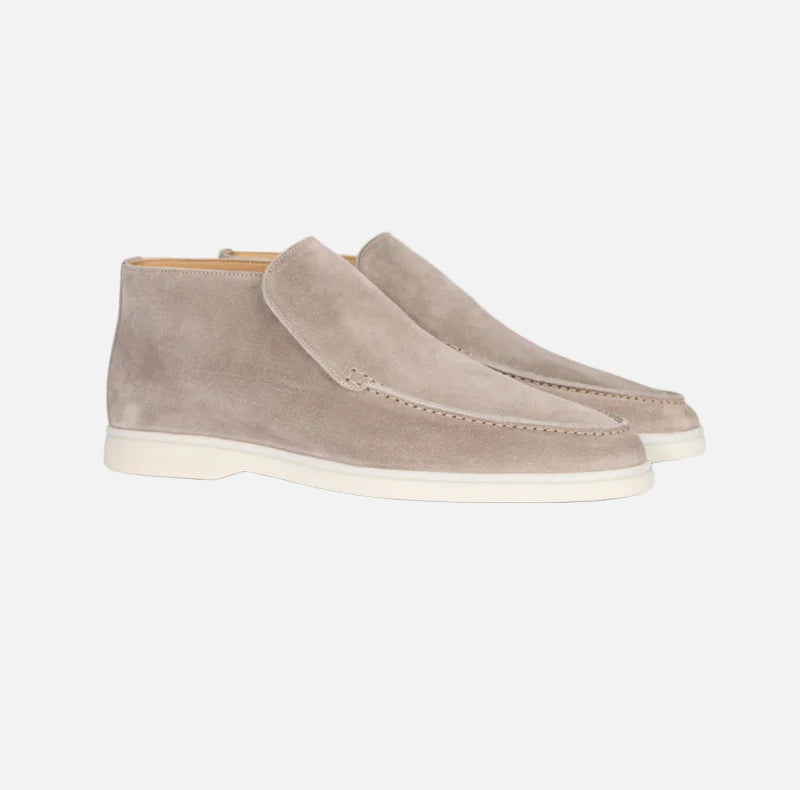 High Rise Suede Loafers